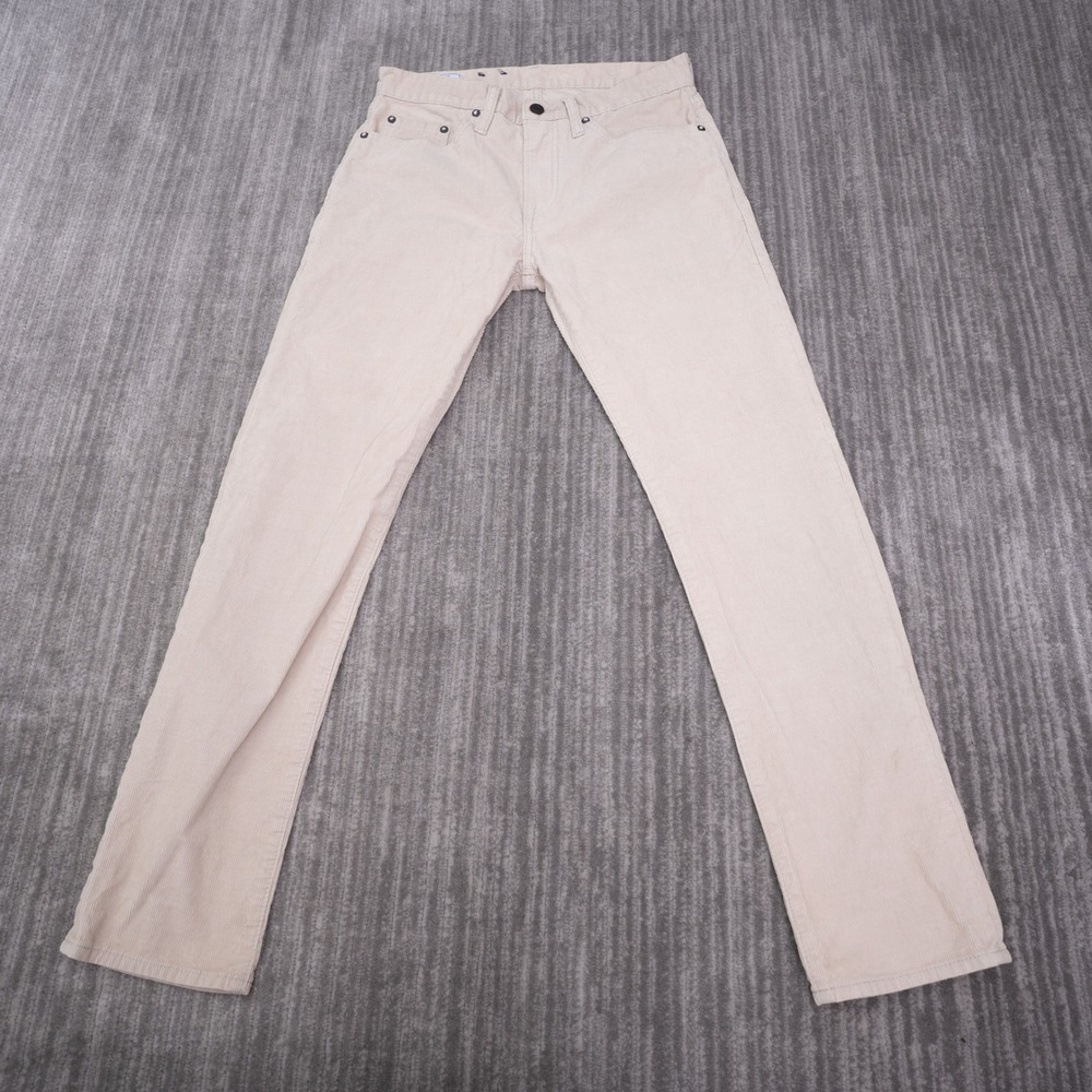 Gap Corduroy Pants Mens 30x30 Beige Excellent Slim GapFlex Stretch Trousers